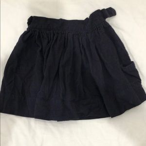 🎒Pearls & popcorn: Navy blue thin corduroy skirt